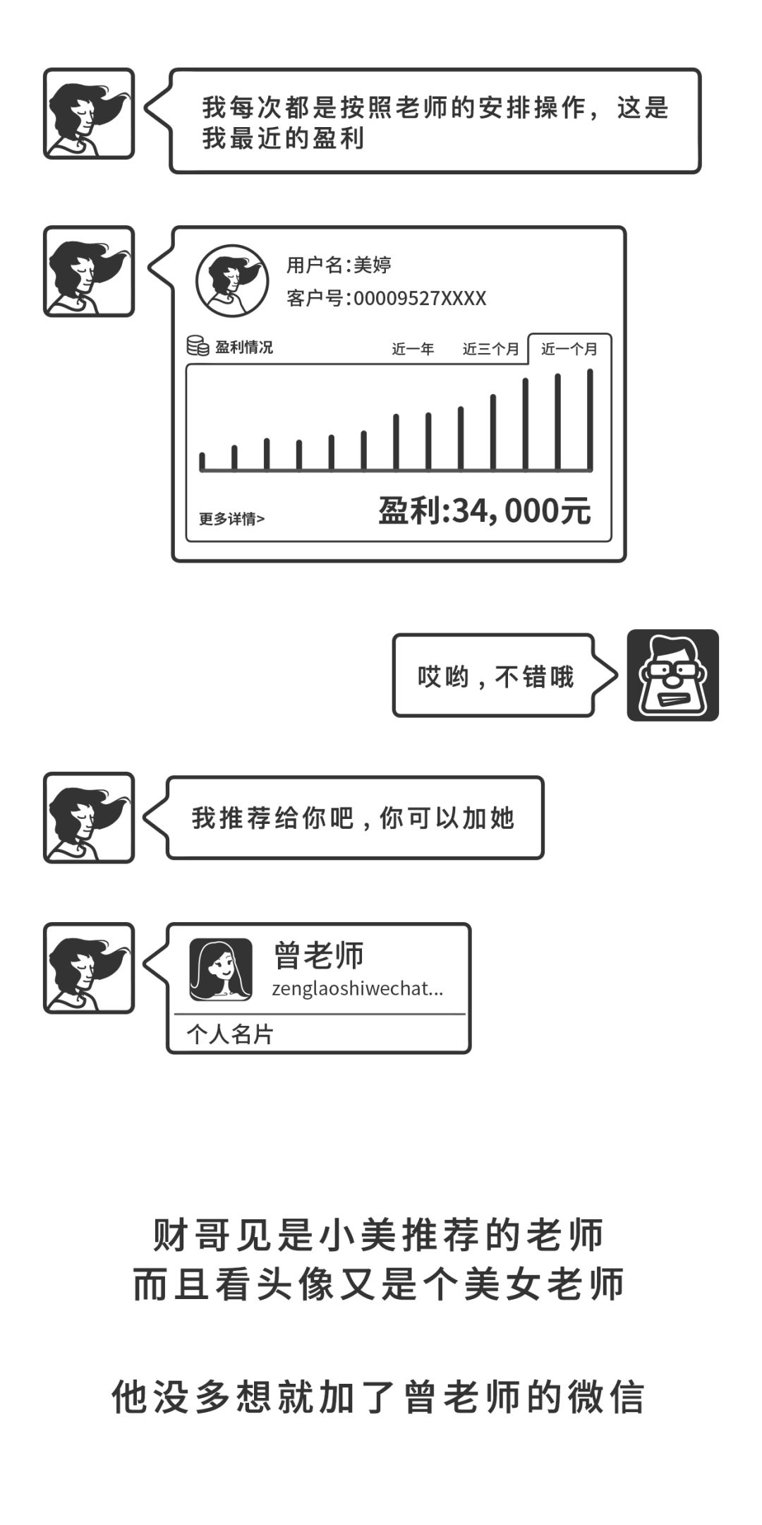 炒股骗局套路介绍 微信女神竟是“炒股大师”，还要带我飞？